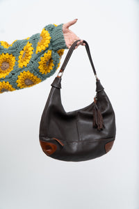 Vintage x DEREK ALEXANDER Dark Brown, Tan Leather Purse