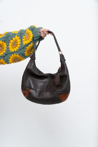 Vintage x DEREK ALEXANDER Dark Brown, Tan Leather Purse