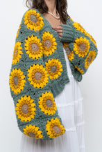 Load image into Gallery viewer, Vintage x Handmade Chunky Knit Sunflower Cardigan (XS-XXL)