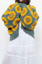 Load image into Gallery viewer, Vintage x Handmade Chunky Knit Sunflower Cardigan (XS-XXL)