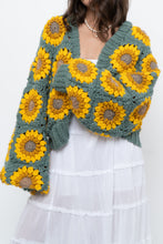 Load image into Gallery viewer, Vintage x Handmade Chunky Knit Sunflower Cardigan (XS-XXL)
