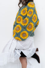 Load image into Gallery viewer, Vintage x Handmade Chunky Knit Sunflower Cardigan (XS-XXL)