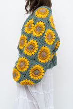 Load image into Gallery viewer, Vintage x Handmade Chunky Knit Sunflower Cardigan (XS-XXL)