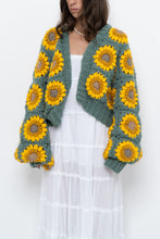 Load image into Gallery viewer, Vintage x Handmade Chunky Knit Sunflower Cardigan (XS-XXL)