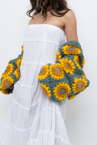 Vintage x White Cotton Tiered Maxi Skirt/Dress (S-L)