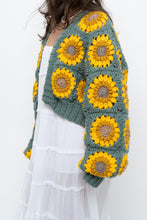 Load image into Gallery viewer, Vintage x Handmade Chunky Knit Sunflower Cardigan (XS-XXL)