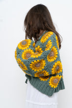 Load image into Gallery viewer, Vintage x Handmade Chunky Knit Sunflower Cardigan (XS-XXL)