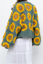 Load image into Gallery viewer, Vintage x Handmade Chunky Knit Sunflower Cardigan (XS-XXL)