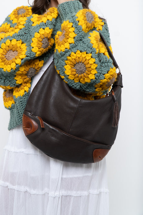 Vintage x DEREK ALEXANDER Dark Brown, Tan Leather Purse