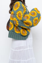 Load image into Gallery viewer, Vintage x Handmade Chunky Knit Sunflower Cardigan (XS-XXL)