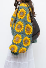 Load image into Gallery viewer, Vintage x Handmade Chunky Knit Sunflower Cardigan (XS-XXL)