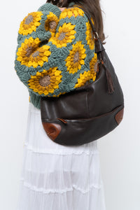 Vintage x DEREK ALEXANDER Dark Brown, Tan Leather Purse