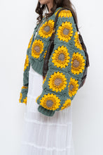 Load image into Gallery viewer, Vintage x Handmade Chunky Knit Sunflower Cardigan (XS-XXL)
