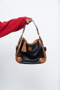 Vintage x DOONEY & BURKE Black, Tan Pebble Leather Purse