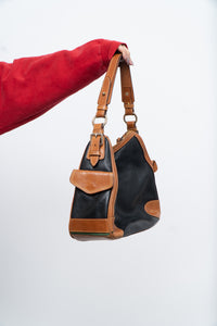 Vintage x DOONEY & BURKE Black, Tan Pebble Leather Purse