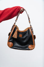 Load image into Gallery viewer, Vintage x DOONEY &amp; BURKE Black, Tan Pebble Leather Purse