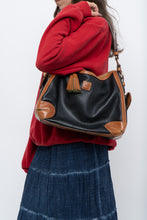 Load image into Gallery viewer, Vintage x DOONEY &amp; BURKE Black, Tan Pebble Leather Purse
