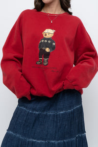 Vintage x POLO RALPH LAUREN Red Bear Crewneck (XS-XL)