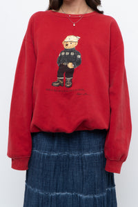 Vintage x POLO RALPH LAUREN Red Bear Crewneck (XS-XL)