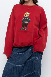 Vintage x POLO RALPH LAUREN Red Bear Crewneck (XS-XL)