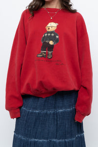 Vintage x POLO RALPH LAUREN Red Bear Crewneck (XS-XL)