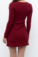 Load image into Gallery viewer, REFORMATION x Red Ribbed Long Sleeve Mini Dress (XS)