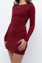 Load image into Gallery viewer, REFORMATION x Red Ribbed Long Sleeve Mini Dress (XS)