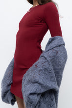 Load image into Gallery viewer, REFORMATION x Red Ribbed Long Sleeve Mini Dress (XS)