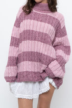 Load image into Gallery viewer, Vintage x Pink Two-tone Cotton Ribbed Knit Turtleneck (XS-XL)