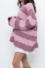 Load image into Gallery viewer, Vintage x Pink Two-tone Cotton Ribbed Knit Turtleneck (XS-XL)