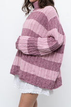 Load image into Gallery viewer, Vintage x Pink Two-tone Cotton Ribbed Knit Turtleneck (XS-XL)