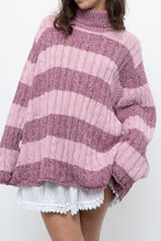 Load image into Gallery viewer, Vintage x Pink Two-tone Cotton Ribbed Knit Turtleneck (XS-XL)