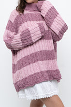 Load image into Gallery viewer, Vintage x Pink Two-tone Cotton Ribbed Knit Turtleneck (XS-XL)