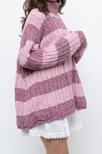 Load image into Gallery viewer, Vintage x Pink Two-tone Cotton Ribbed Knit Turtleneck (XS-XL)
