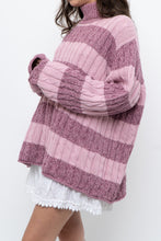 Load image into Gallery viewer, Vintage x Pink Two-tone Cotton Ribbed Knit Turtleneck (XS-XL)