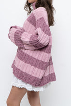 Load image into Gallery viewer, Vintage x Pink Two-tone Cotton Ribbed Knit Turtleneck (XS-XL)