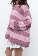 Load image into Gallery viewer, Vintage x Pink Two-tone Cotton Ribbed Knit Turtleneck (XS-XL)