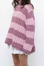 Load image into Gallery viewer, Vintage x Pink Two-tone Cotton Ribbed Knit Turtleneck (XS-XL)