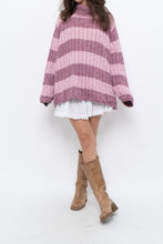 Load image into Gallery viewer, Vintage x Pink Two-tone Cotton Ribbed Knit Turtleneck (XS-XL)