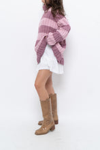 Load image into Gallery viewer, Vintage x Pink Two-tone Cotton Ribbed Knit Turtleneck (XS-XL)