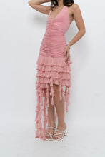 Load image into Gallery viewer, Vintage x BCBG Blush Pink Silk Frilly Midi Dress (M, L)
