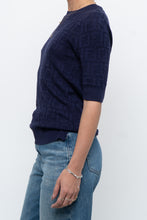 Load image into Gallery viewer, FENDI x Navy Monogram Short Sleeve (S, M)