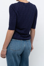 Load image into Gallery viewer, FENDI x Navy Monogram Short Sleeve (S, M)