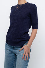 Load image into Gallery viewer, FENDI x Navy Monogram Short Sleeve (S, M)