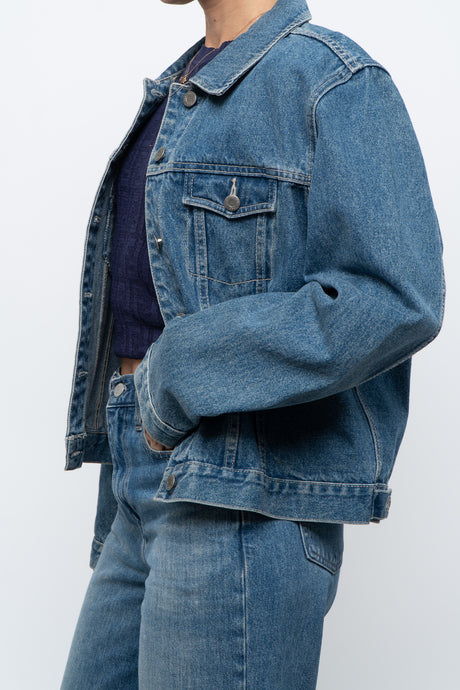 Vintage x Midwash Cropped Denim Jacket (XS-M)
