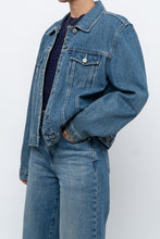 Load image into Gallery viewer, Vintage x Midwash Cropped Denim Jacket (XS-M)