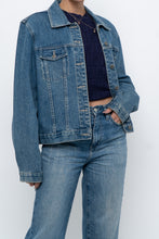 Load image into Gallery viewer, Vintage x Midwash Cropped Denim Jacket (XS-M)