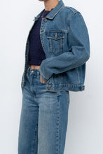 Load image into Gallery viewer, Vintage x Midwash Cropped Denim Jacket (XS-M)