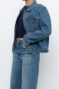 Vintage x Midwash Cropped Denim Jacket (XS-M)