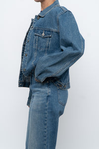 Vintage x Midwash Cropped Denim Jacket (XS-M)